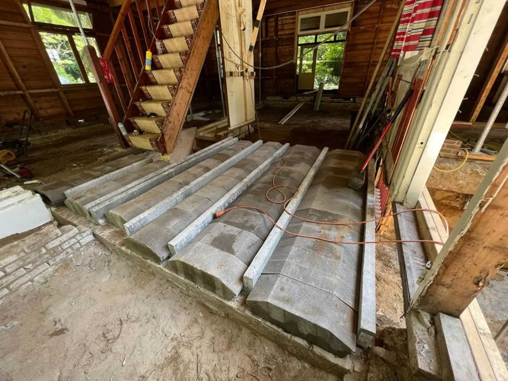 Woningrenovatie Putten fundering broodjesvloer