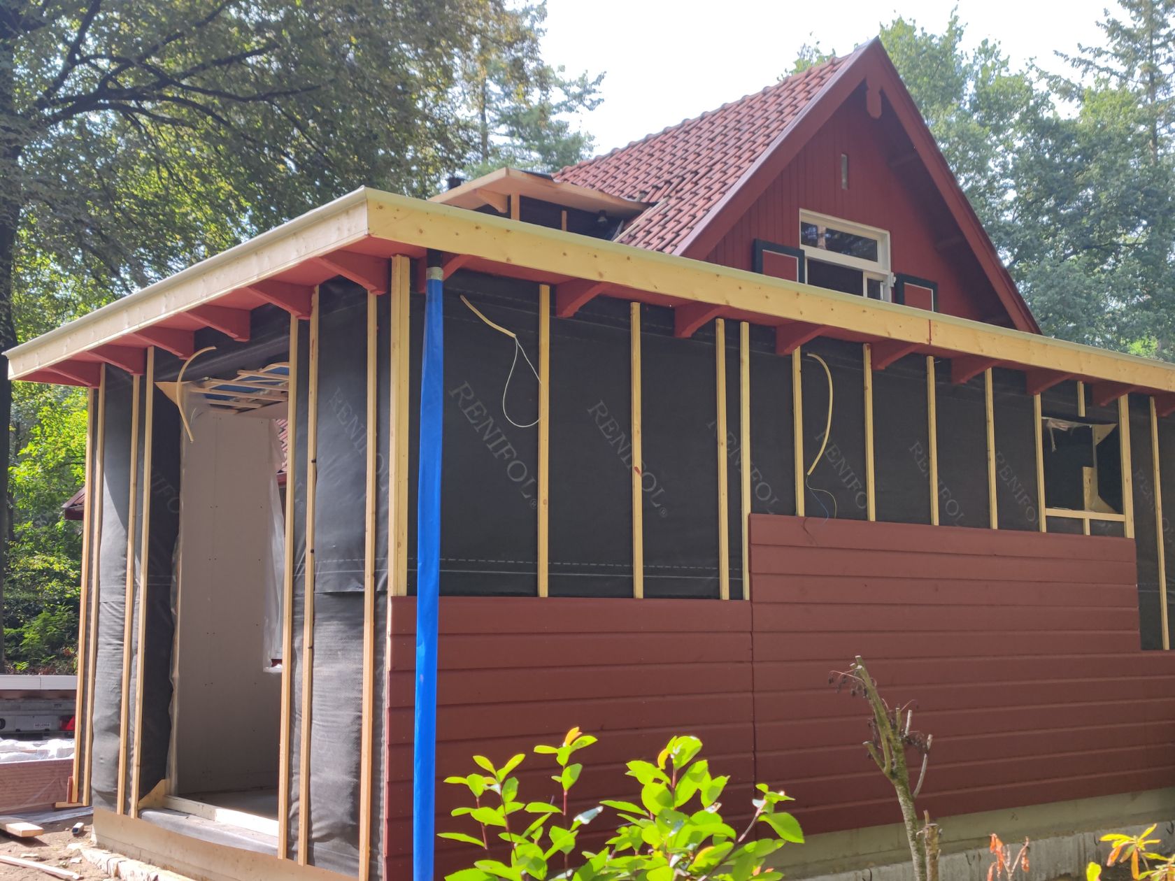 Woningrenovatie Putten aanbouw
